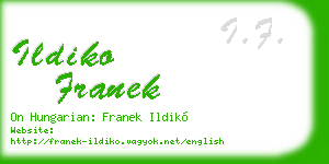 ildiko franek business card